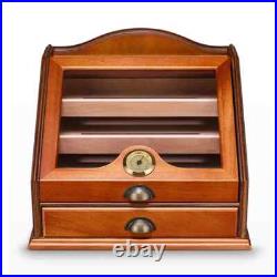 100 Count Luxury Cigar Cedar Wood Display Cabinets Cigar Storage Box Humidifier