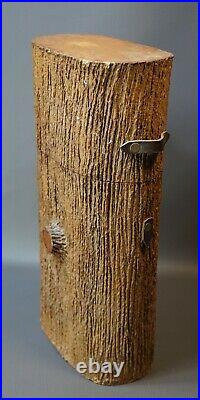 13 Vintage Tree Trunk Branch Stump Cabinet Humidor Cigar Wooden Tobacco Box