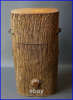 13 Vintage Tree Trunk Branch Stump Cabinet Humidor Cigar Wooden Tobacco Box