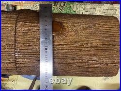 14Master Tobacco Cigar Humidor Case Traveling Box Leather Strap&Wood Antique