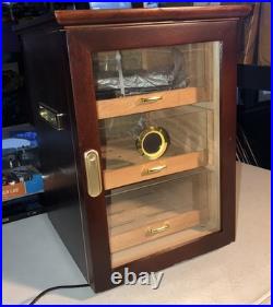 150 Cigars Storage Cabinet Countertop Tower Display Cedar Humidor Hygrometer