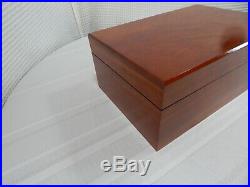 15 Cherry Wood Humidor Cigar Tobacco Cedar Lined/Brass Hinges 100 Cigar Box