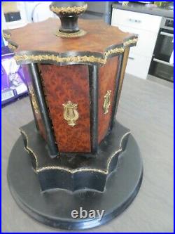 1800s Antique French Napoleon III Gilt Humidor Cigar box