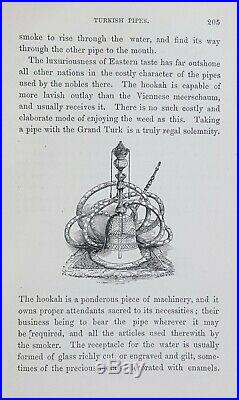 1859 HISTORY OF TOBACCO pipe CIGAR cigarette SNUFF box TIN art HUMIDOR lighter