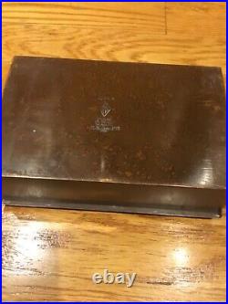 1902-1930 Heintz Art Sterling on Bronze Humidor Cigar Box RARE Snake Charmer