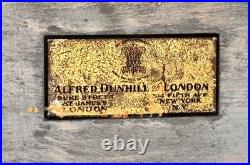 1924 Alfred Dunhill Art Deco Carved Wood Humidor Cigar Pipe Tobacco Box Antique