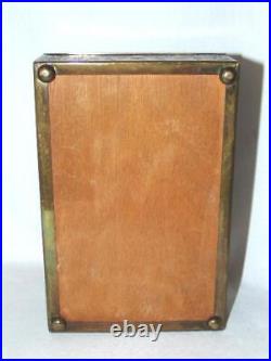 1930s EGYPTIAN Revival Embossed Brass Wood Lined HUMIDOR / CIGAR BOX, Smoke Set