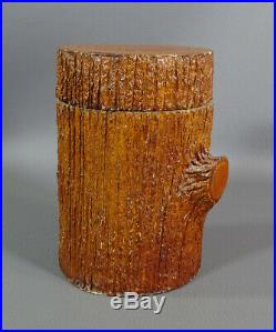 1970s Vintage TRONQUITO Tree Trunk Sancho Panza Cigar Humidor Box Tobacco Jar