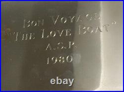 1980 The Love Boat Bon Voyage A. S. P. Silver Cigarette Humidor Box JOHN GABRIEL