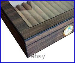 20 CT Walnut Cigar Humidor Box for Cigars