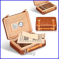 25CT Cigar Humidor Case Cedar Wood Tobacco Box Humidifier Hygrometer Gift Box