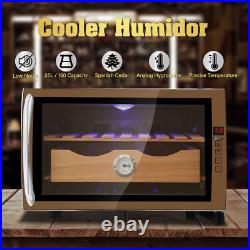 25L Electric Humidor Cigar Cooler withSpanish Cedar Wood Shelves Cooling & Heating