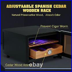 25L Electric Humidor Cigar Cooler withSpanish Cedar Wood Shelves Cooling & Heating
