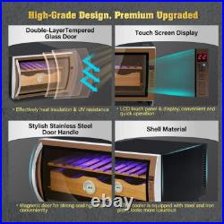 25L Electric Humidor Cigar Cooler withSpanish Cedar Wood Shelves Cooling & Heating