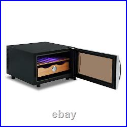 25L Electric Humidor Cigar Cooler withSpanish Cedar Wood Shelves Cooling & Heating