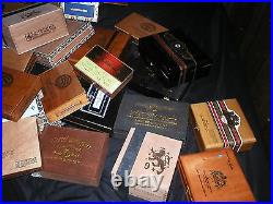 25 Various Brands Empty Wooden Cigar Box Lot Fuente Padron Wood Boxes Free Ship