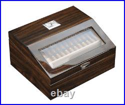 2 x Elegant 50+ CT Count Cigar Humidor Humidifier Wooden Case Box Hygrometer 156