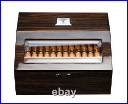 2 x Elegant 50+ CT Count Cigar Humidor Humidifier Wooden Case Box Hygrometer 156