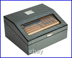 2 x Elegant 50+ CT Count Cigar Humidor Humidifier Wooden Case Box Hygrometer 156