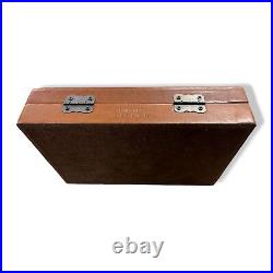 $395 Shinola Men's Brown Vegan Leather Humidor Cigar Boxed 2-Piece Set