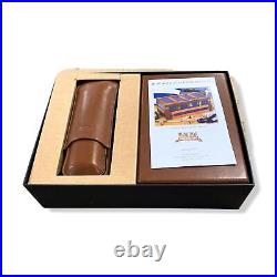 $395 Shinola Men's Brown Vegan Leather Humidor Cigar Boxed 2-Piece Set