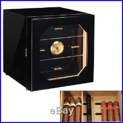 3Drawers Cedar Wood Lined Cigar Humidor Case Box Holder + Humidifier Hygrometer