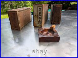 3 antique wood cigar boxes