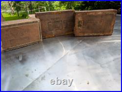 3 antique wood cigar boxes