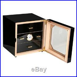 3 layer Humidor Cabinet Transparent Cedar Wood Cigar Cabinet Piano Paint Box