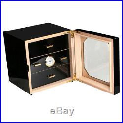 3 layer Humidor Cabinet Transparent Wood Moisturizing Cigar Cabinet Box