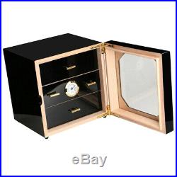 3 layer Humidor Cabinet Transparent Wood Moisturizing Cigar Cabinet Box