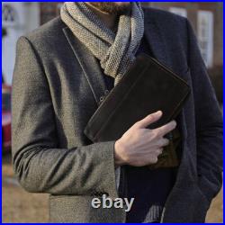 4 Tube Cigar Case Holder Zipper Travel Bag Cigars Humidor Box Genuine Leather