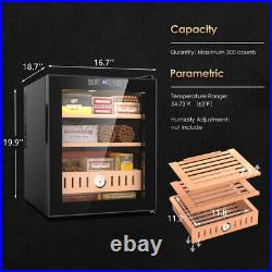 50L Electric Cigar Cooler Humidor 300 Counts, Cooling & Heating Temp Control