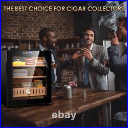 50L Electric Cigar Cooler Humidor 300 Counts, Cooling & Heating Temp Control