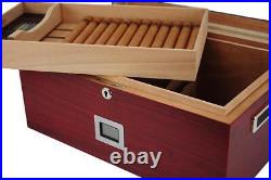 50-100 CT Cherry Cigar Humidor Spanish Cedar Box for Cigars