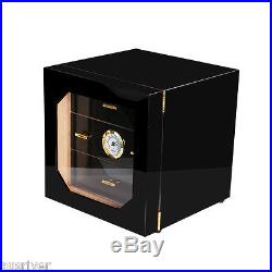 50/75 Count 3Layers Wooden Cigar Box Case Humidor Humidifier Hygrometer Men Gift