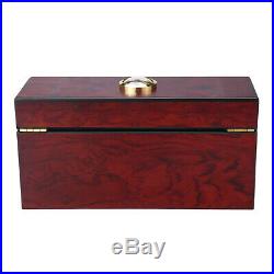 50+ Count Cigar Humidor Box Wooden Cabinet Storage Humidifier Hygrometer Cedar