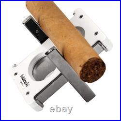 5CT Travel Humidor Stainless Cigar Case Holder Torch Lighter Cutter Holder V-cut 5CT Travel Humidor Stainless Cigar Case Holder Torch Lighter Cutter Holder V-cut