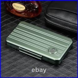 5CT Travel Humidor Stainless Steel Cigar Case Holder CrashProof Luxury Portable 5CT Travel Humidor Stainless Steel Cigar Case Holder CrashProof Luxury Portable