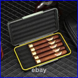 5CT Travel Humidor Stainless Steel Cigar Case Holder CrashProof Luxury Portable