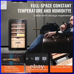 70L Electric Cigar Humidor Cabinet Cedar Cigar Box Temp Control LED Light 70L Electric Cigar Humidor Cabinet Cedar Cigar Box Temp Control LED Light