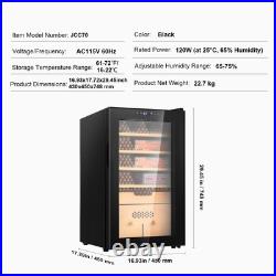 70L Electric Cigar Humidor Cabinet Cedar Cigar Box Temp Control LED Light 70L Electric Cigar Humidor Cabinet Cedar Cigar Box Temp Control LED Light