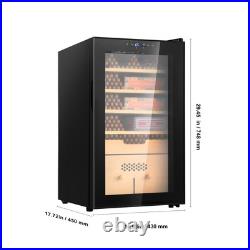 70L Electric Cigar Humidor Cabinet Cedar Cigar Box Temp Control LED Light 70L Electric Cigar Humidor Cabinet Cedar Cigar Box Temp Control LED Light