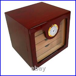 75 Cigars Humidor Box Cedar Wooden Humidifer Carry Case Hygrometer Home Travel