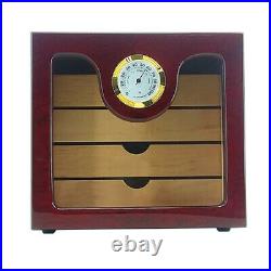 75 Cigars Humidor Cedar Wooden Lined Case Box with Hygrometer Cigar Storage Box