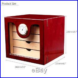 75 Count Cigar Cabinet Humidor Case Cedar Wood Hygrometer Box For COHIBA BEHIKE
