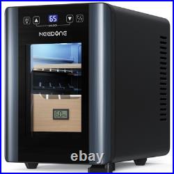 8L Electric Cigar Humidor with Heating & Cooling Quiet Control System for 80Counts