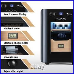 8L Electric Cigar Humidor with Heating & Cooling Quiet Control System for 80Counts