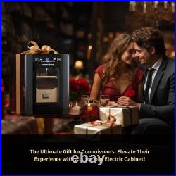 8L Electric Cigar Humidor with Heating & Cooling Quiet Control System for 80Counts