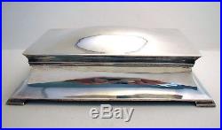 ANTIQUE 9 Wide Sterling Silver CIGAR/HUMIDOR Cigarette Trinket Jewelry Case Box